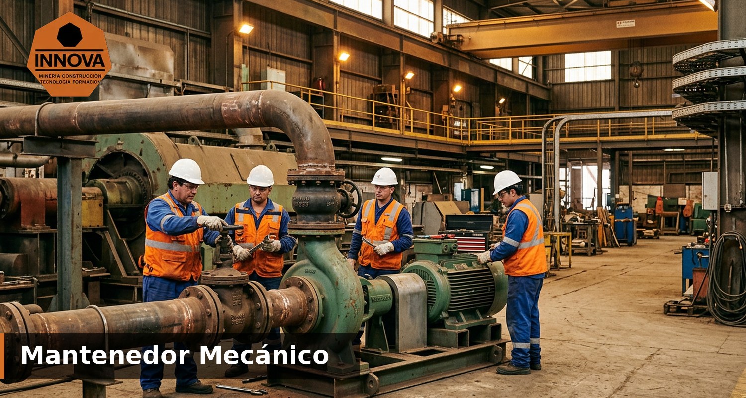 Curso Mantenedor Mecánico Base Equipos Fijos Innova Minería